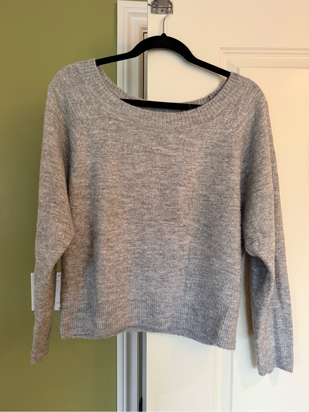 Victoria’s Secret Grey Rhinestone Sparkle Sweater Size XS